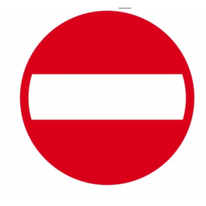 Znak na drogach wewnętrznych „Zakaz wjazdu”