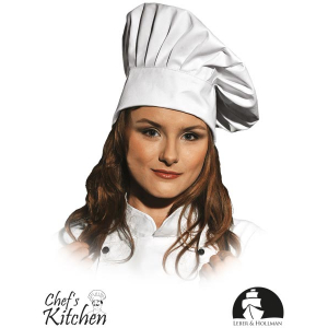 Wysoka czapka kucharska z serii Chef's Kitchen LH-HATER biała