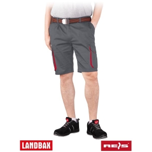 Elastyczne spodnie ochronne męskie do pasa LAND z krótkimi nogawkami.