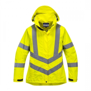 Damska kurtka ostrzegawcza i paroprzepuszczalna żółta LW70