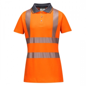 Damska koszulka ostrzegawcza polo pomarańczowa LW72