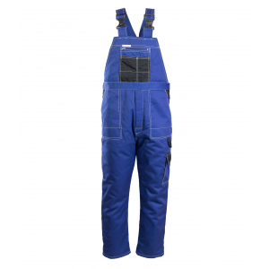 Spodnie robocze  ogrodniczki Brixton Snow, Ocieplane niebieskie z ciemnymi wstawkami