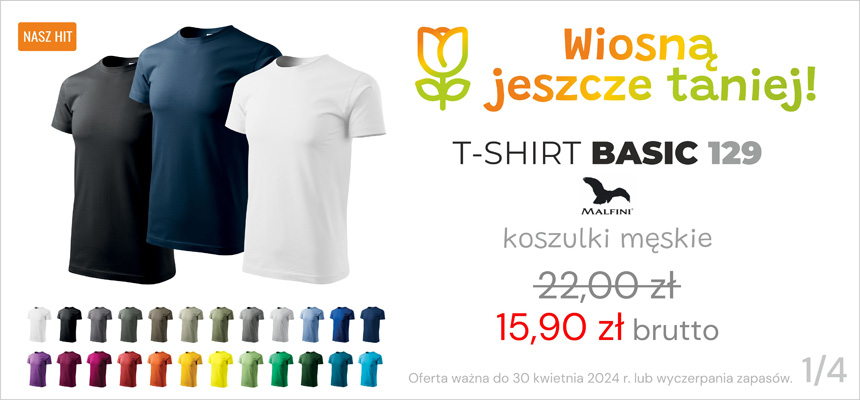 Wiosną jeszcze taniej! T-shirt Basic 129